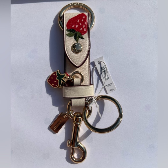 Coach Accessories Coach Trigger Snap Bag Charm Wild Strawberry